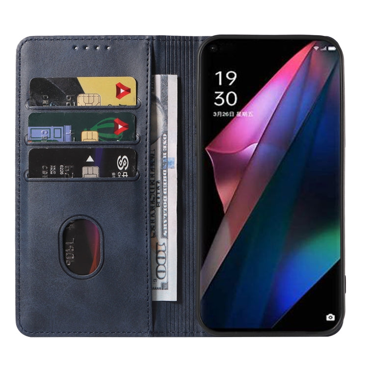 For OPPO Find X3 Magnetic Closure Leather Phone Case