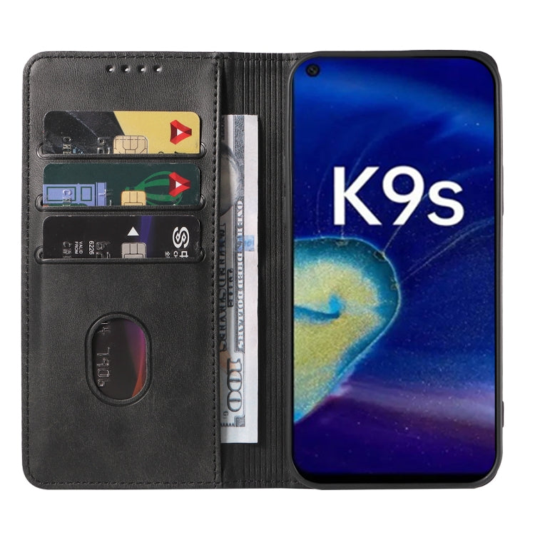 For OPPO K9s Magnetic Closure Leather Phone Case