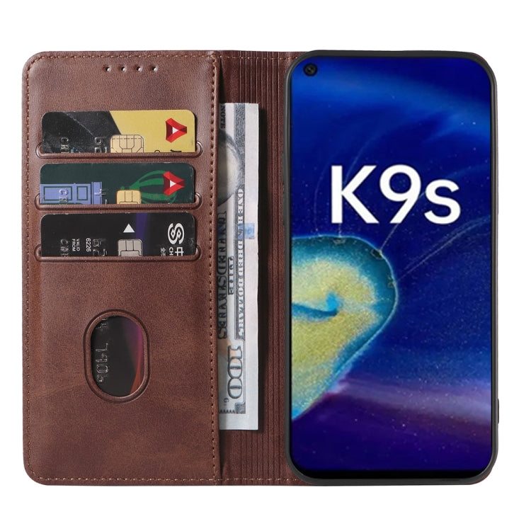For OPPO K9s Magnetic Closure Leather Phone Case