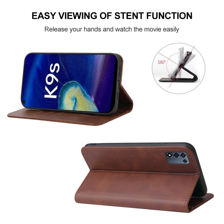 For OPPO K9s Magnetic Closure Leather Phone Case