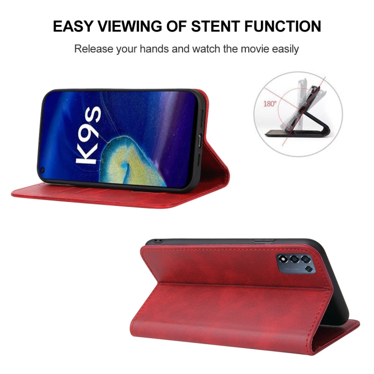 For OPPO K9s Magnetic Closure Leather Phone Case