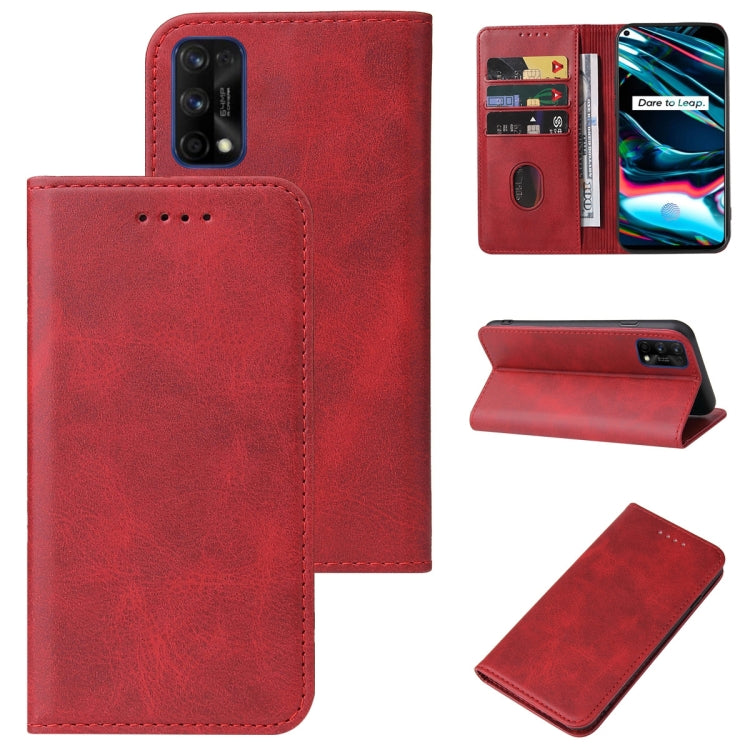 For Realme 7 Pro Magnetic Closure Leather Phone Case
