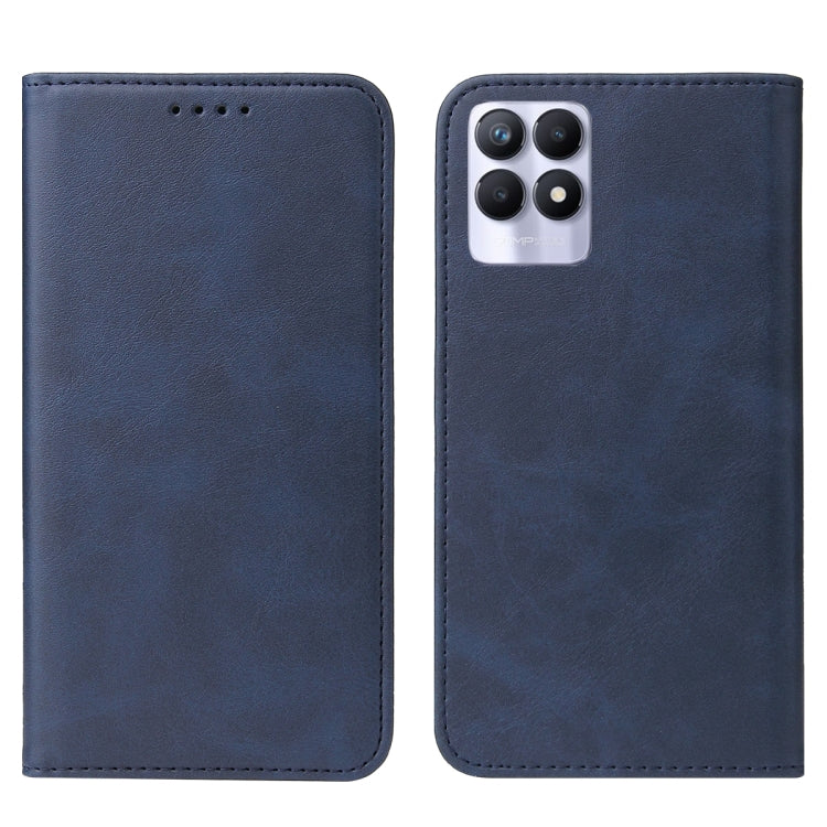 For Realme 8i Magnetic Closure Leather Phone Case