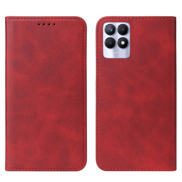 For Realme 8i Magnetic Closure Leather Phone Case