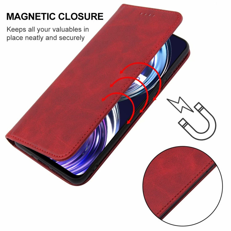 For Realme 8i Magnetic Closure Leather Phone Case