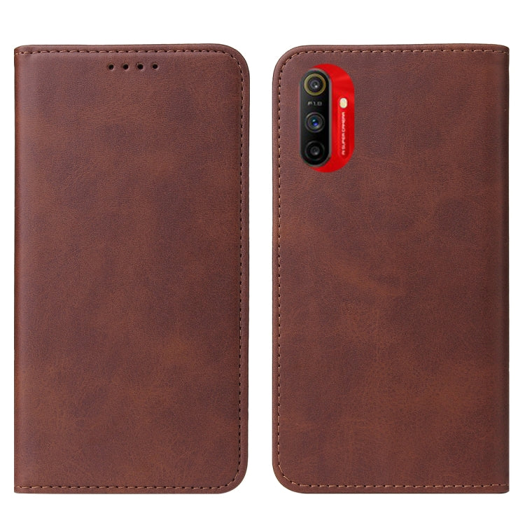 For Realme C3 Magnetic Closure Leather Phone Case