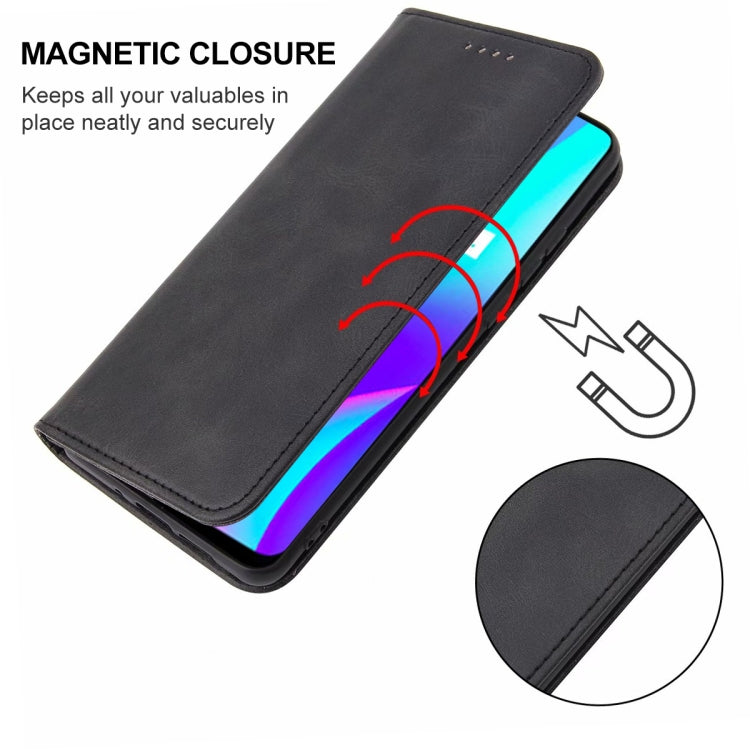 For Realme C12 Magnetic Closure Leather Phone Case