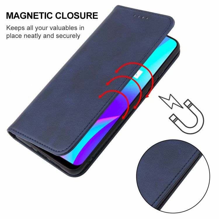 For Realme C12 Magnetic Closure Leather Phone Case