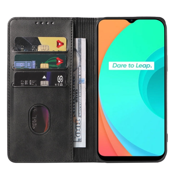 For Realme C21 Magnetic Closure Leather Phone Case