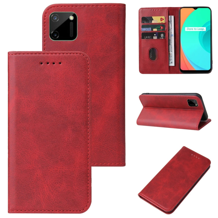 For Realme C21 Magnetic Closure Leather Phone Case