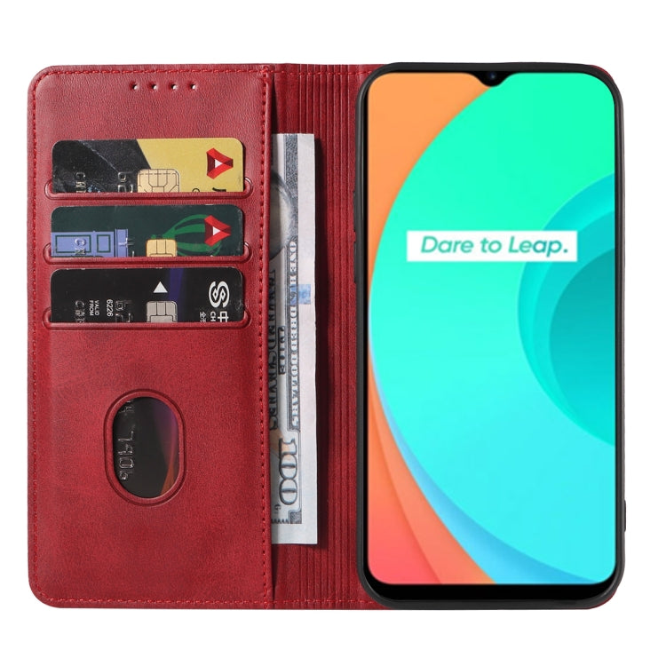 For Realme C21 Magnetic Closure Leather Phone Case
