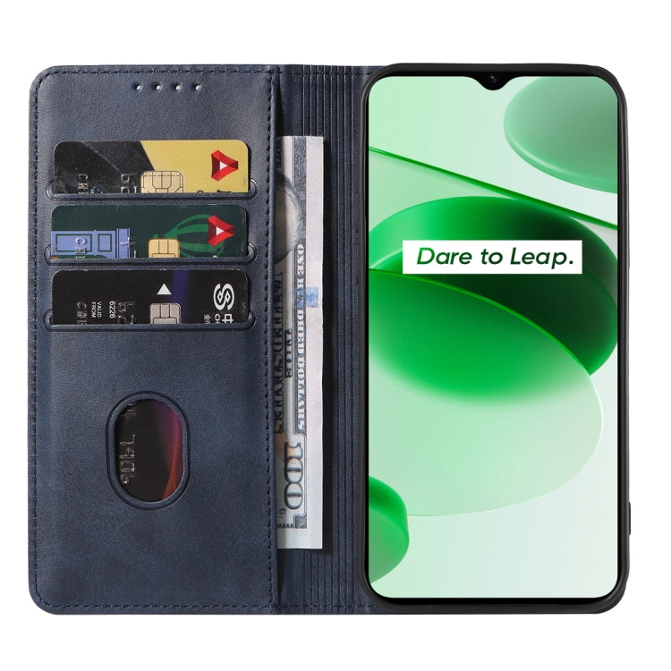 For Realme C35 Magnetic Closure Leather Phone Case