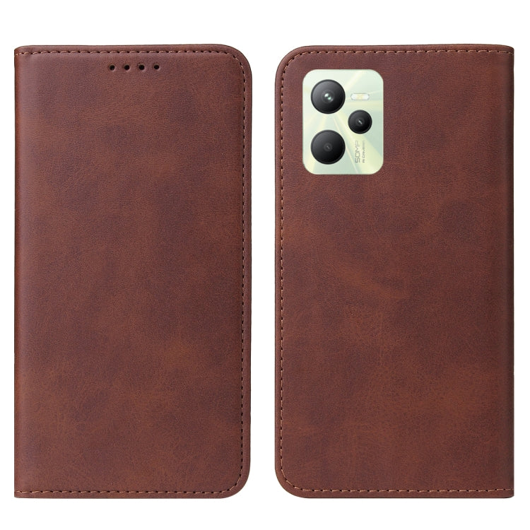For Realme C35 Magnetic Closure Leather Phone Case