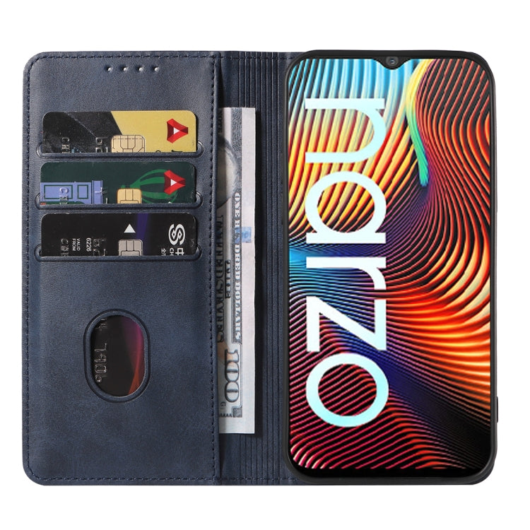 For Realme Narzo Magnetic Closure Leather Phone Case