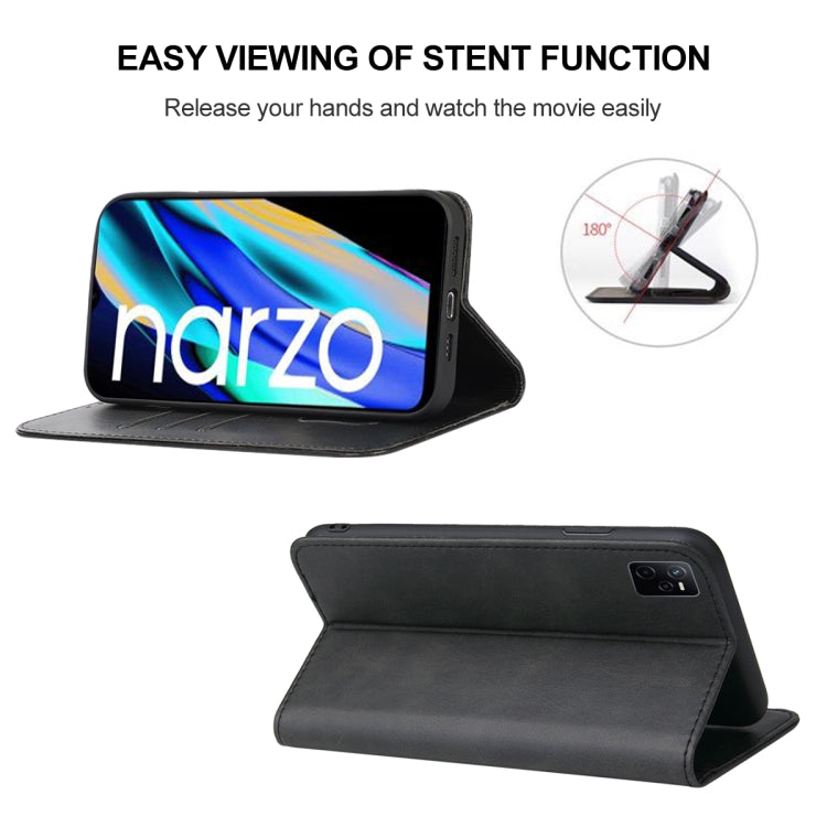 For Realme Narzo 50A Prime Magnetic Closure Leather Phone Case