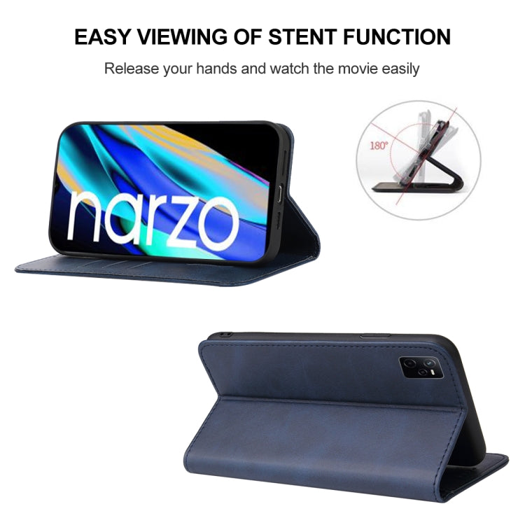 For Realme Narzo 50A Prime Magnetic Closure Leather Phone Case