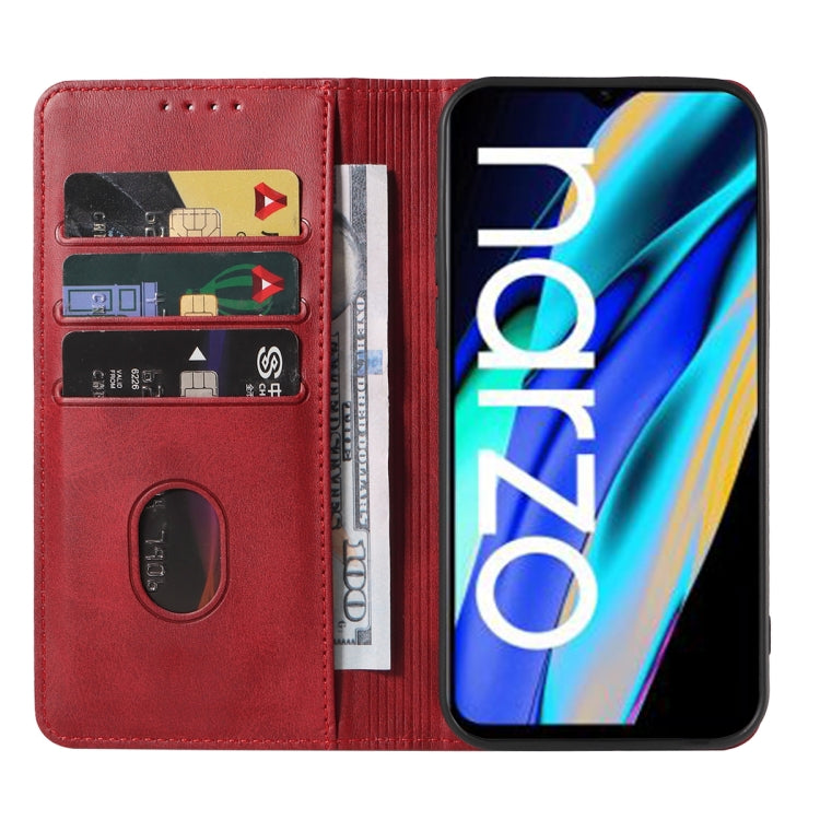 For Realme Narzo 50A Prime Magnetic Closure Leather Phone Case
