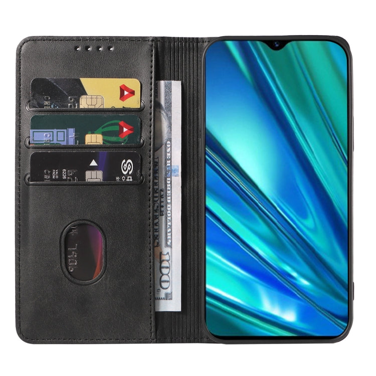 For Realme Q Magnetic Closure Leather Phone Case