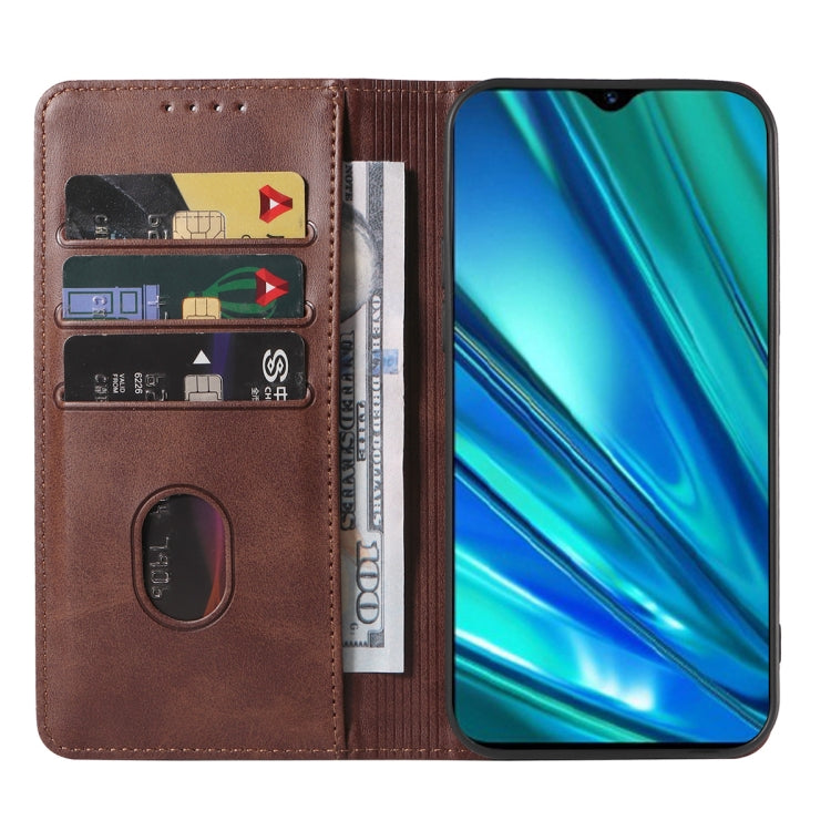 For Realme Q Magnetic Closure Leather Phone Case