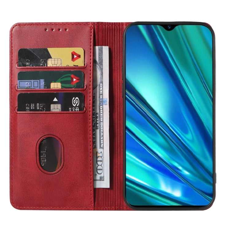 For Realme Q Magnetic Closure Leather Phone Case