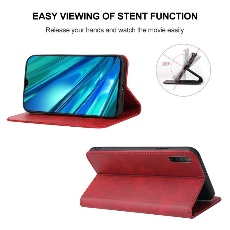 For Realme Q Magnetic Closure Leather Phone Case