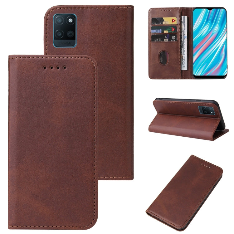 For Realme V11 5G Magnetic Closure Leather Phone Case