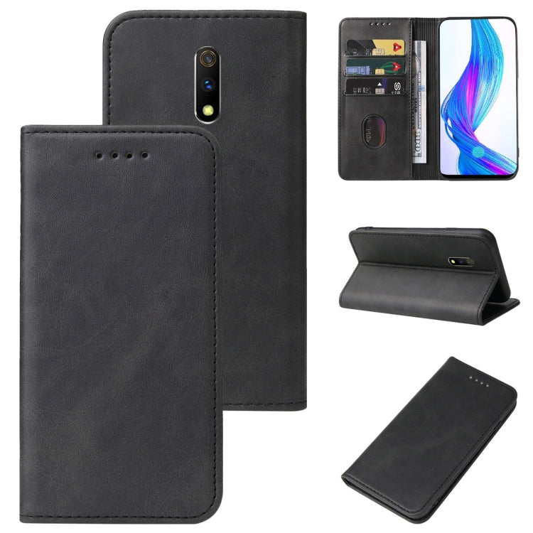 For Realme X Magnetic Closure Leather Phone Case