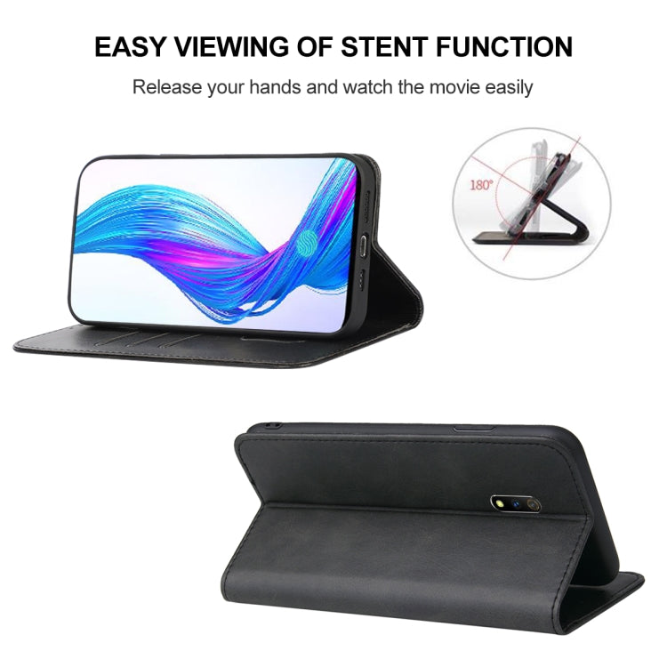 For Realme X Magnetic Closure Leather Phone Case