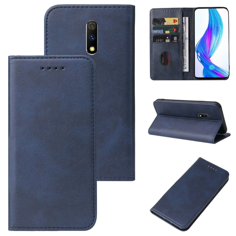 For Realme X Magnetic Closure Leather Phone Case