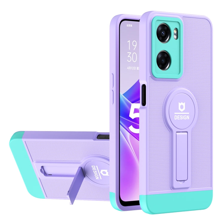 For OPPO A57 4G Small Tail Holder TPU+PC Phone Case
