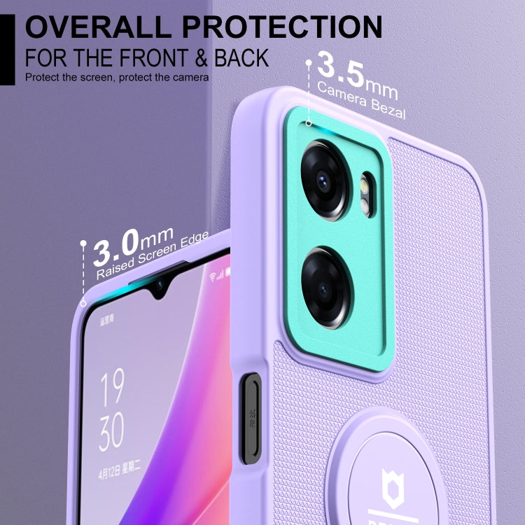 For OPPO A57 4G Small Tail Holder TPU+PC Phone Case
