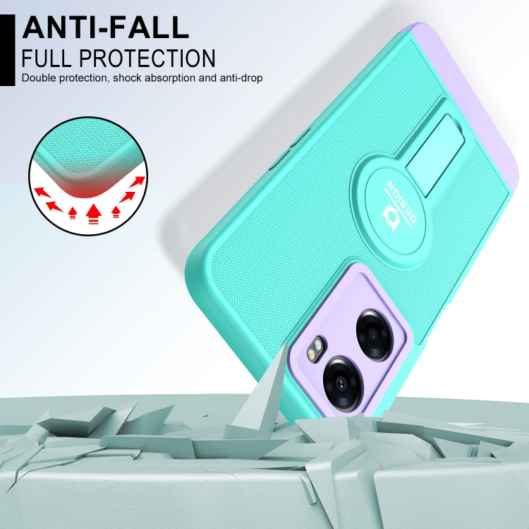 For OPPO A57 4G Small Tail Holder TPU+PC Phone Case