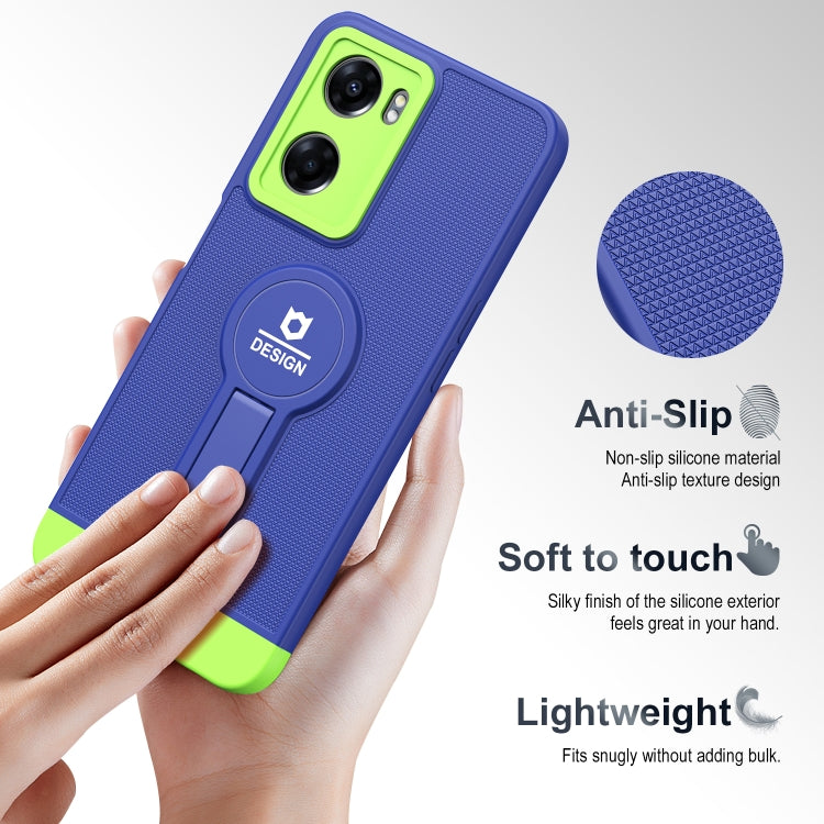 For OPPO A57 4G Small Tail Holder TPU+PC Phone Case