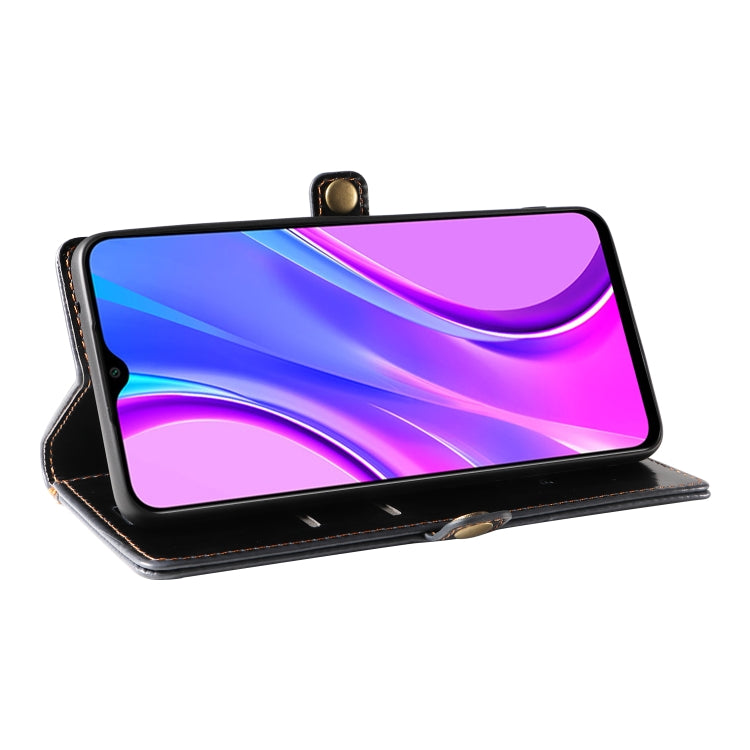 For Xiaomi Redmi 9 GQUTROBE RFID Blocking Oil Wax Leather Phone Case