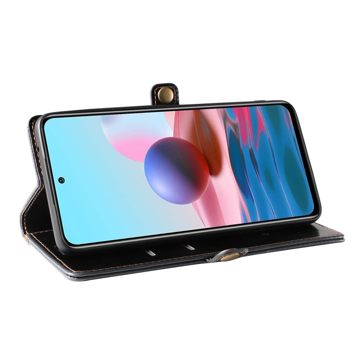 For Xiaomi Redmi Note 10 4G GQUTROBE RFID Blocking Oil Wax Leather Phone Case