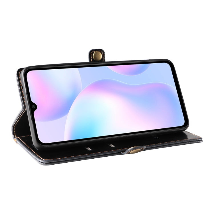 For Xiaomi Redmi 9A GQUTROBE RFID Blocking Oil Wax Leather Phone Case