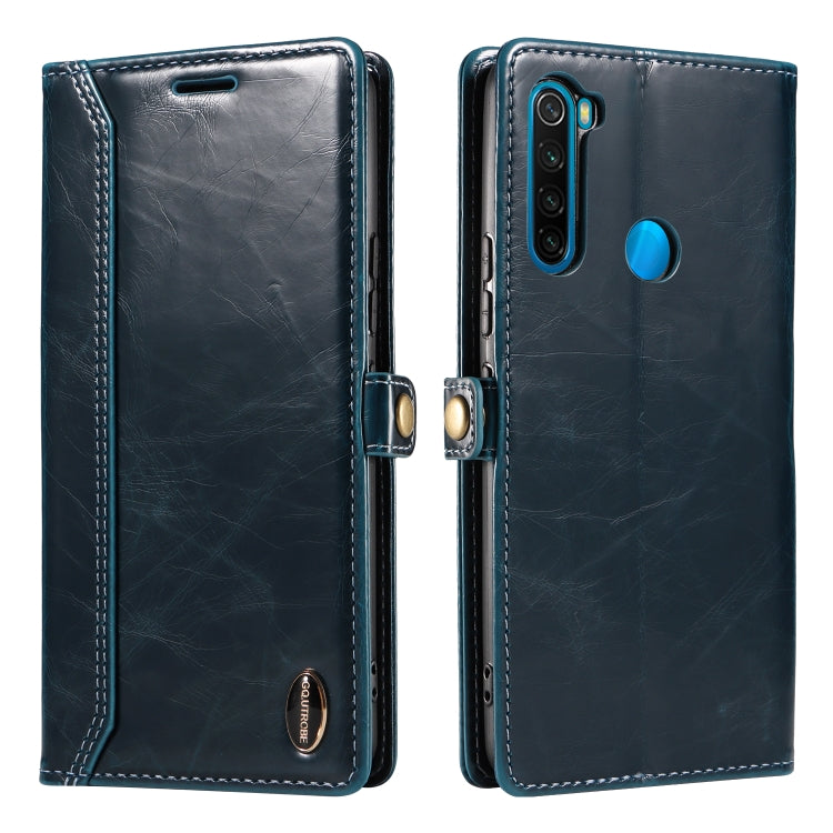 For Xiaomi Redmi Note 8T GQUTROBE RFID Blocking Oil Wax Leather Phone Case