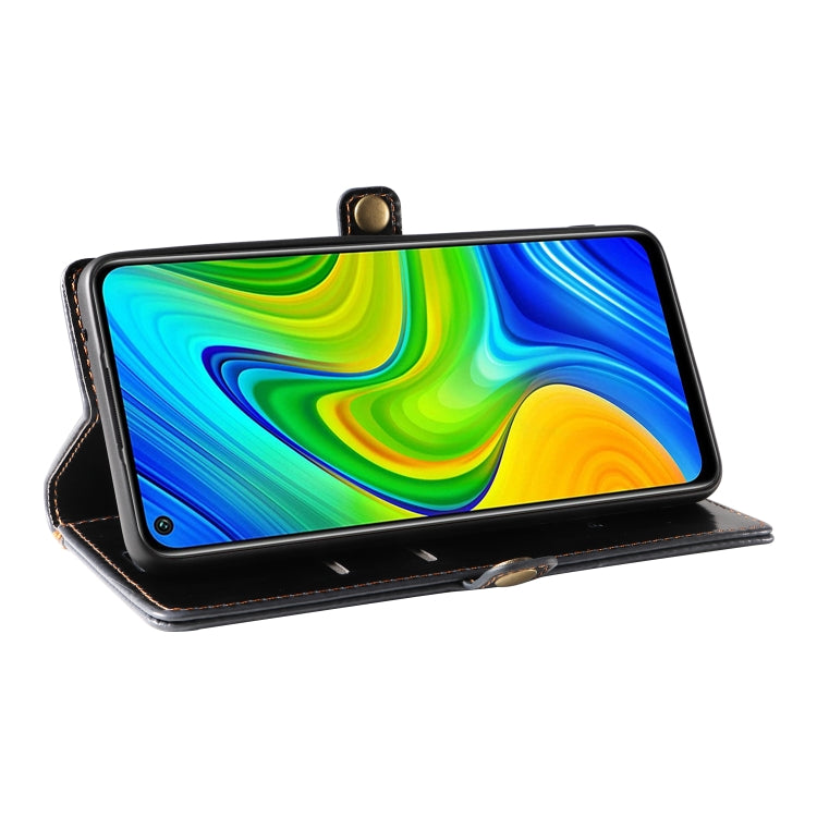 For Xiaomi Redmi Note 9 GQUTROBE RFID Blocking Oil Wax Leather Phone Case