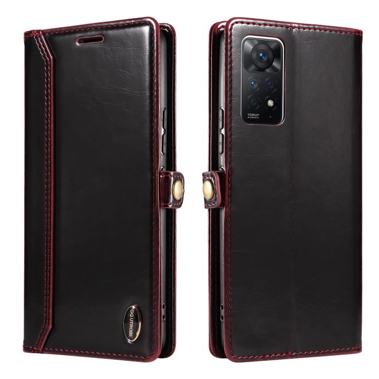 For Xiaomi Redmi Note 11 Pro 4G GQUTROBE RFID Blocking Oil Wax Leather Phone Case