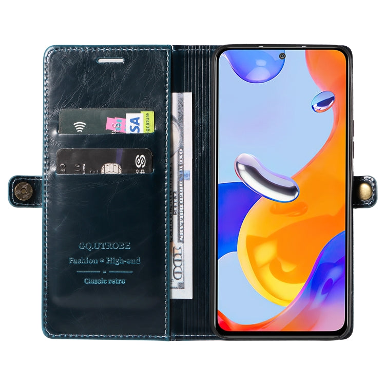 For Xiaomi Redmi Note 11 Pro 4G GQUTROBE RFID Blocking Oil Wax Leather Phone Case