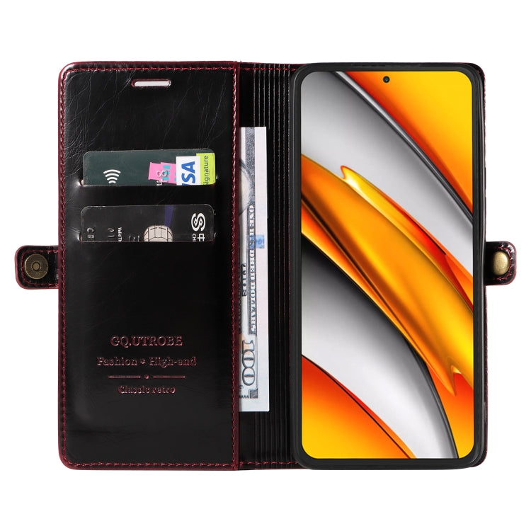 For Xiaomi Poco F3 / Redmi K40 GQUTROBE RFID Blocking Oil Wax Leather Phone Case