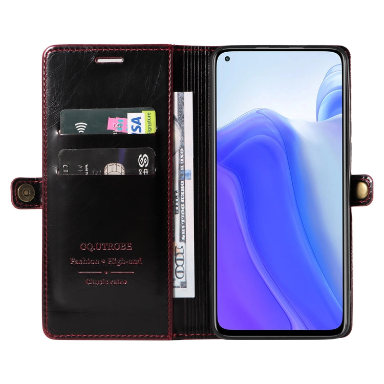 For Xiaomi Mi 10T GQUTROBE RFID Blocking Oil Wax Leather Phone Case