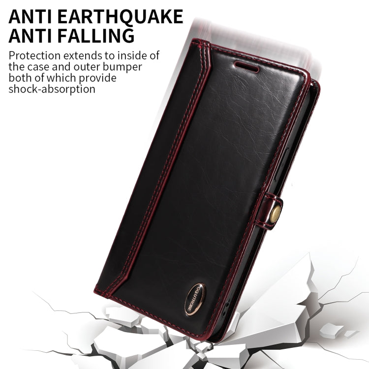 For Xiaomi Mi 10T GQUTROBE RFID Blocking Oil Wax Leather Phone Case