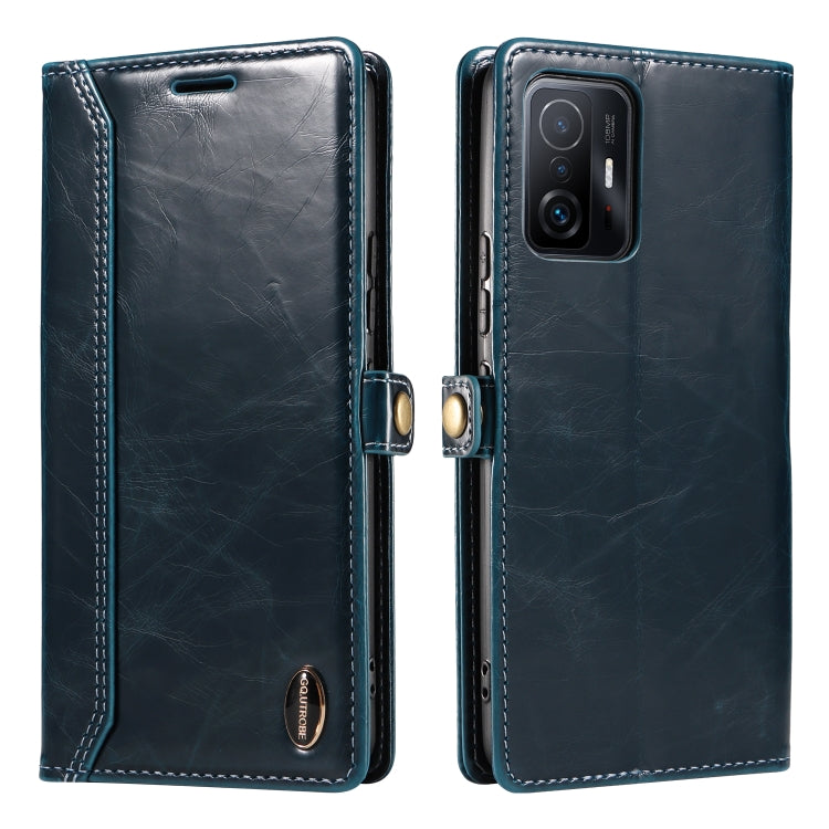 For Xiaomi 11T GQUTROBE RFID Blocking Oil Wax Leather Phone Case
