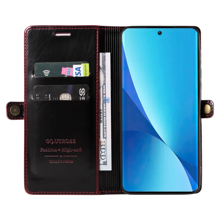 For Xiaomi 12 Lite GQUTROBE RFID Blocking Oil Wax Leather Phone Case