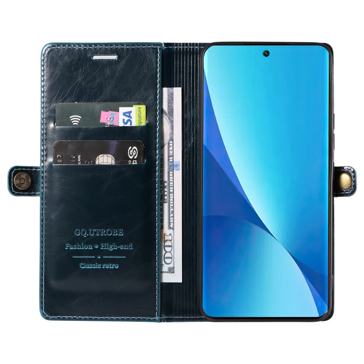 For Xiaomi 12 Lite GQUTROBE RFID Blocking Oil Wax Leather Phone Case