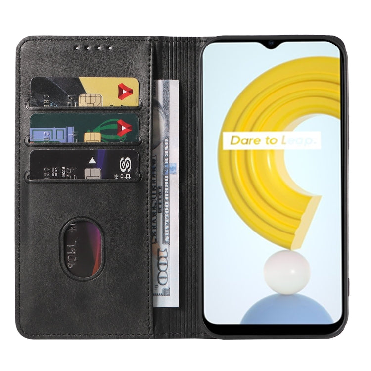 For Realme C21Y Magnetic Closure Leather Phone Case