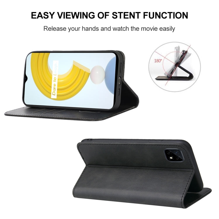 For Realme C21Y Magnetic Closure Leather Phone Case
