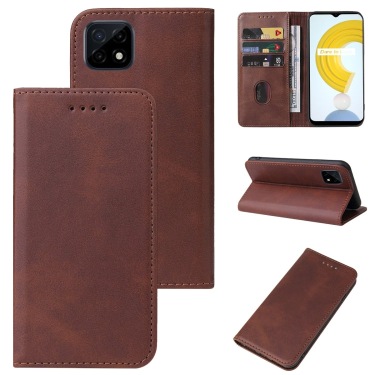 For Realme C21Y Magnetic Closure Leather Phone Case