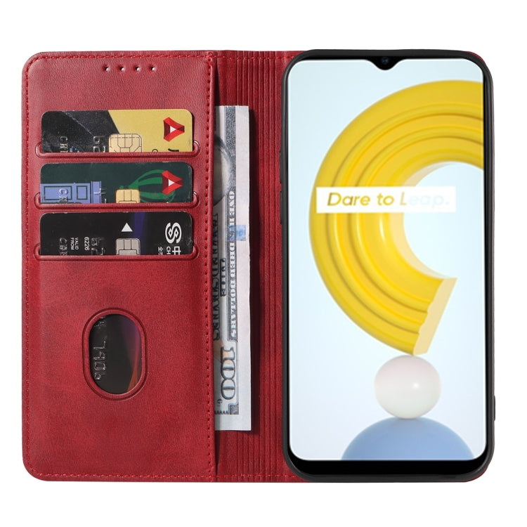 For Realme C21Y Magnetic Closure Leather Phone Case